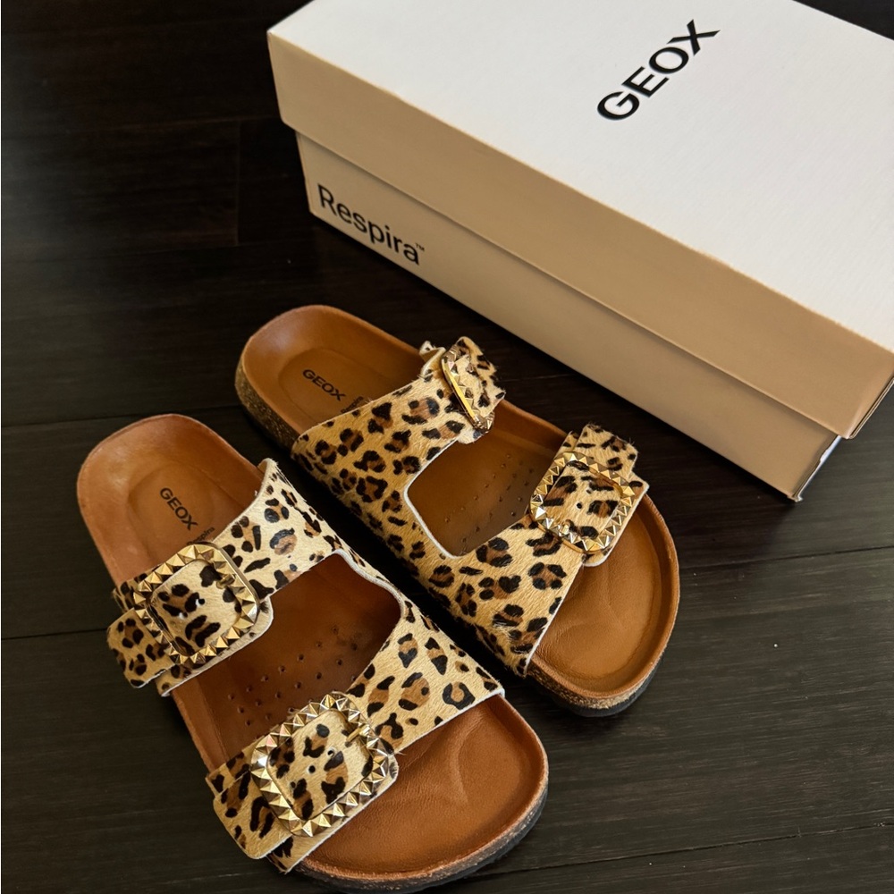 GEOX Leopard Print Slides - Picture 3 of 8